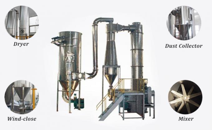 Secador industrial da vaporização instantânea da rotação para o amido de milho e a farinha da mandioca